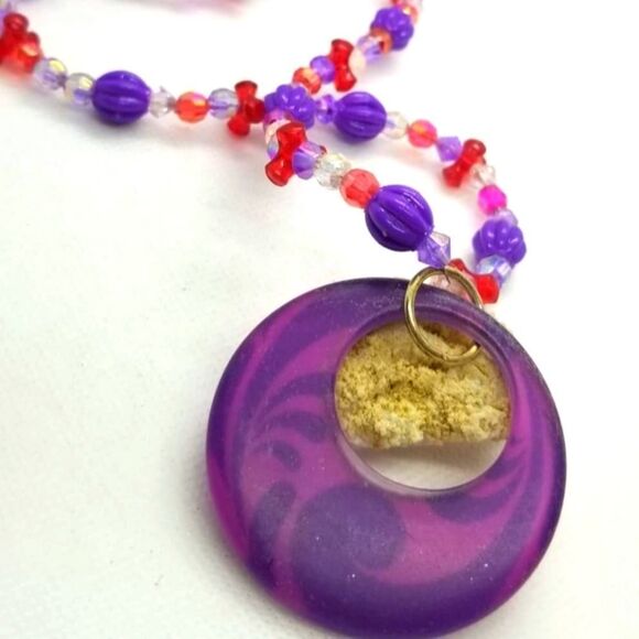 Pop Disco beaded retro hippie‎ necklace - Picture 1 of 2